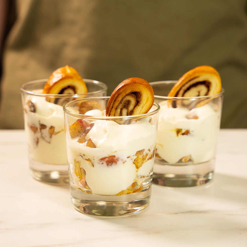 Gifflar eplekake i glass