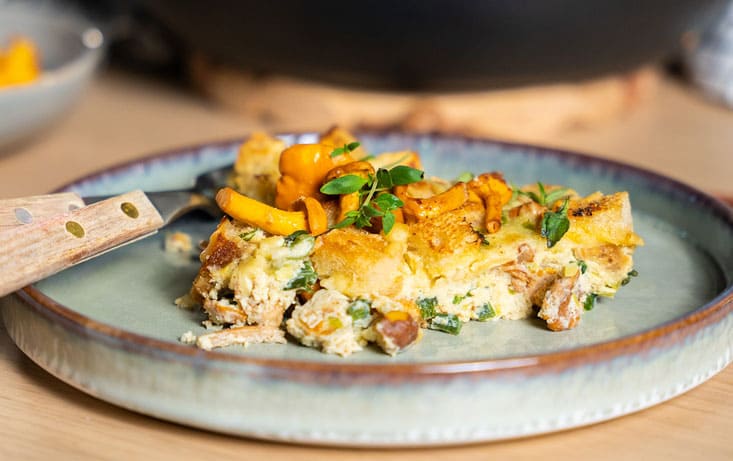 Frittata med Levain och kantareller - Recept | Pågen