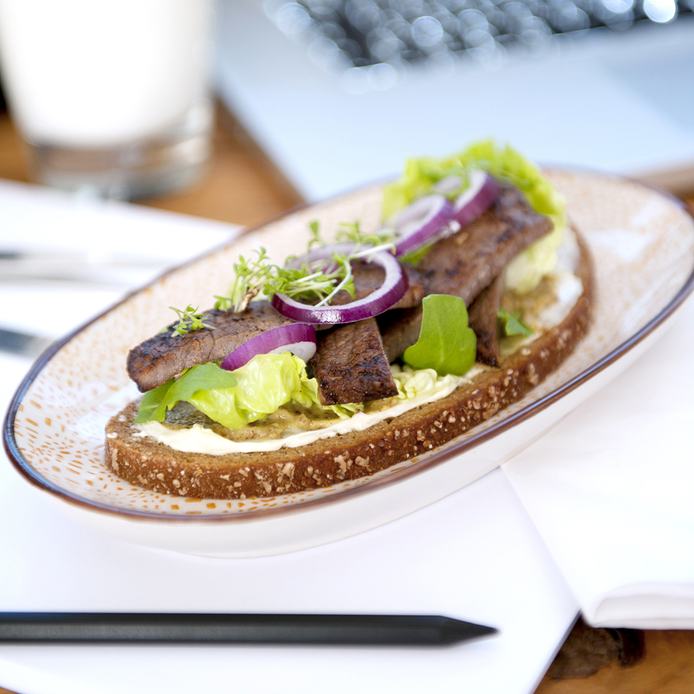 Sandwich med løvbiff